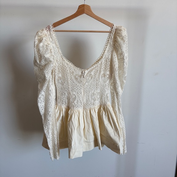 $289 NWT For Love & Lemons Doily Lace Mini Dress in Cream Sz Small S - Picture 14 of 16